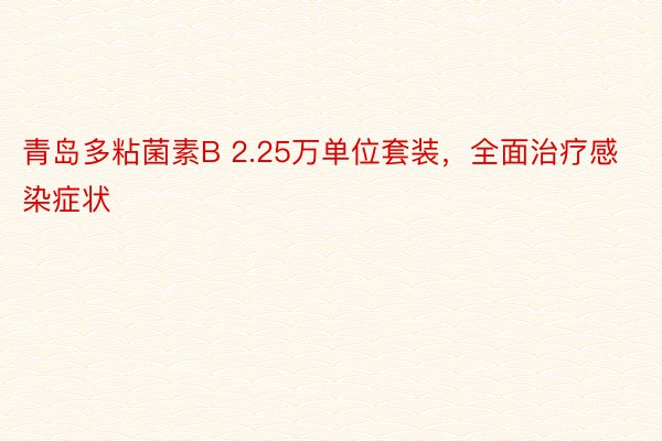 青岛多粘菌素B 2.25万单位套装，全面治疗感染症状